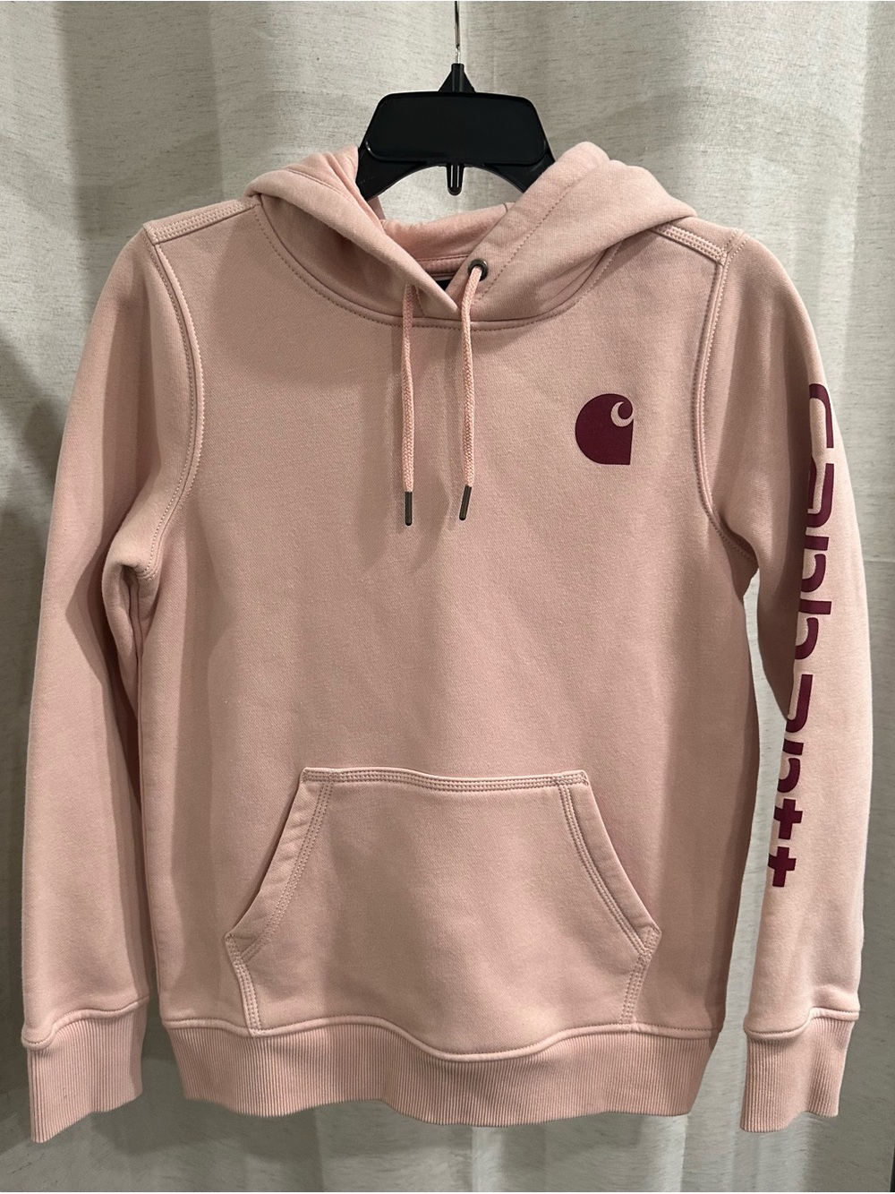 NWOT Carhartt Women's Relaxed Fit Midweight Logo Sleeve Graphic Hoodie